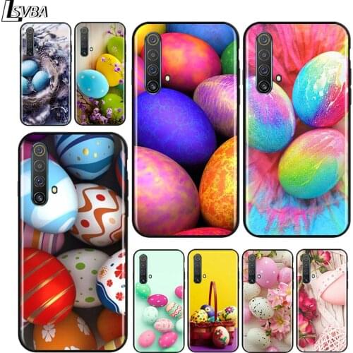Easter eggs for OPPO Realme V15 X5 X3 X50 X7 X2 C17 C11 C3 C2 7 7i 6 6S 6i 5 Narzo 20 Pro Black Phone Case