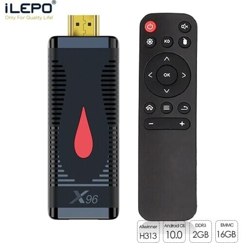 ILEPO Android 10 TV Stick Allwinner H313 Quad Core 2GB 16GB Smart tv box 4K 60fps H.265 2.4G Wifi Google Player TV Box Dongle