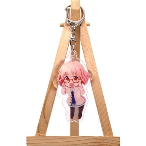 Japanese Anime Kyoukai no Kanata Kuriyama Mirai Cosplay Acrylic Keychain Pendant Figure Key ring Phone Strap Gifts