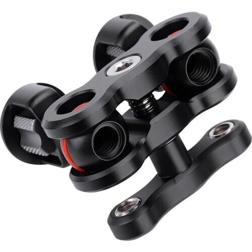 Magic Arm Dual Ball Head Hot Shoe Magic Arms Mount Adapter Multi-Function Magic Arm 180 degree rotatable With Screw