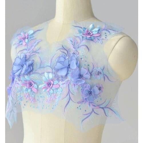 New fashion Embroidery beaded Sequins Lace Flower,Childrens Dress, Costume, DIY Lace Accessories