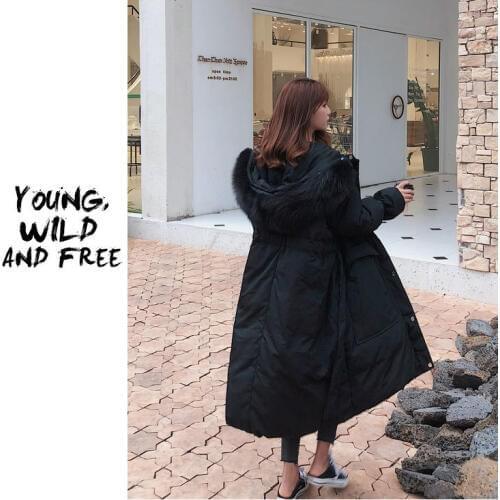 Abrigos mujer invierno warm thicken padded jacket women long hoody windproof parka mujer abrigos overcoat outwear LX2542