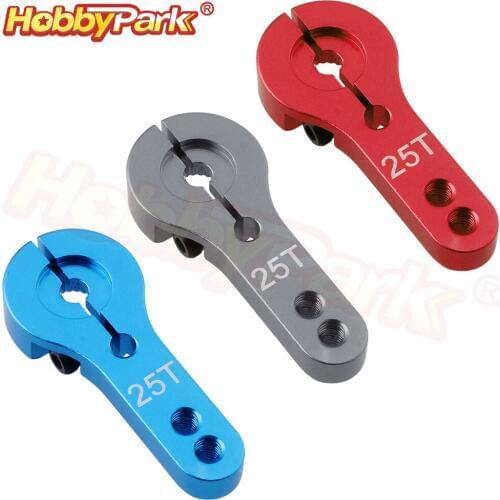 Metal CNC Alloy Aluminum Servo Horn 25T Teeth For 1/8 1/10 Scale RC Car Robot Boat Airplane Steering Arm