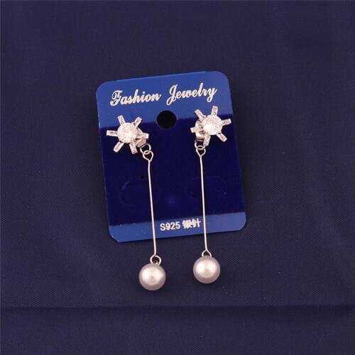 Fashion Women Earrings Pattern Beautiful Crystals Sparkling Beads Special Jewelry Design Copper Dropshipping