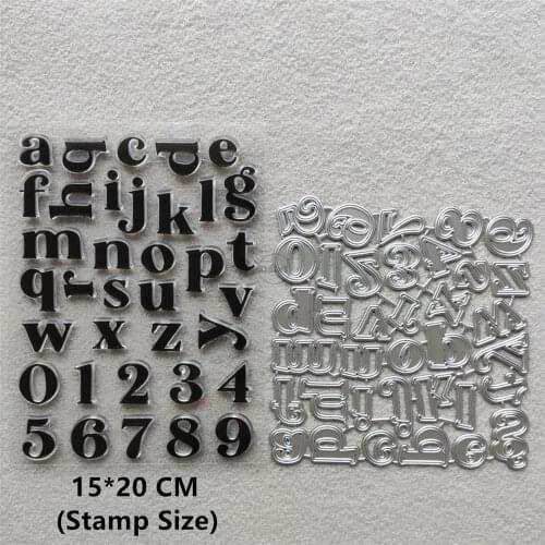 2021 New Letter Digital Clear Stamps and Metal Cutting Dies DIY Scrapbooking Embossing Album Seal Template Punch Stencils
