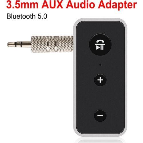 Rechargeable Hands-free 5.0 Wireless Bluetooth Audio Receiver 3.5mm Car Aux Bluetooth Adapter for Speaker Headphone