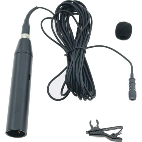 Professional Mixer Live 10m Tie Clip Lavalier Microphone 48V Phantom Power 3.5mm to XLR Adapter For Sennheiser