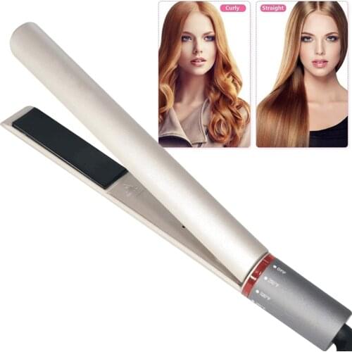 Professional Hair Straightener Hair Curler 2 in 1 Curling Hair Flat Iron Instant Heat Styling Tool Dry Wet Beauty Fashion Styler