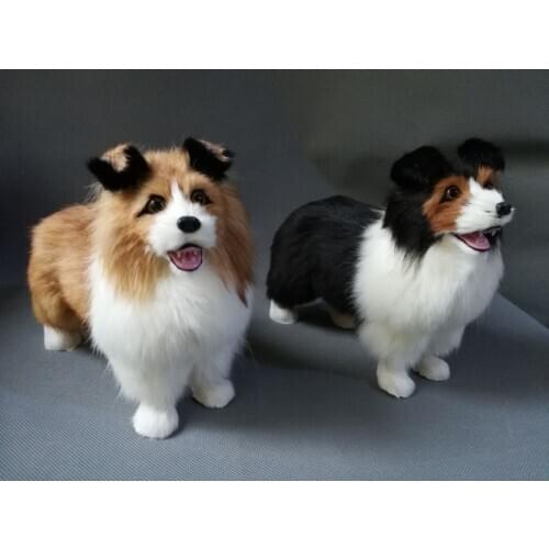 Real life toy large 24x19cm border collie model polyethylene&furs shepherd dog decoration props,toy gift d0188