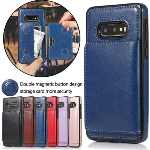 Luxury Leather Phone Case For Samsung S20 Ultra S10 S9 S8 Plus Wallet Multi Card Back Cover For Samsung Note 10 Plus 9 8 Coque
