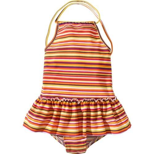 Little Girls Cute One Piece Swimsuits Backless Swimwear Beach Swimming Bathing Suit for 2-6 Years Childrens