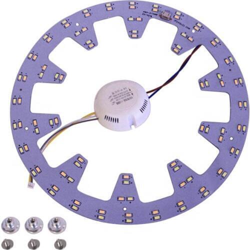 LED Ceiling Light DIY Replacement Magnet Board PCB SMD5730 Double color White/Warm white 110-240V Panel Light LED Tube + Drive