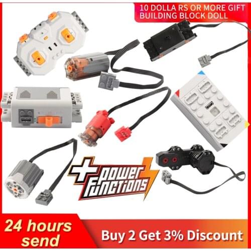 Technical Parts Motor Multi Power Functions 8293 8883 Servo Train Motor PF Model Sets DIY Building Blocks Compatible All Brands
