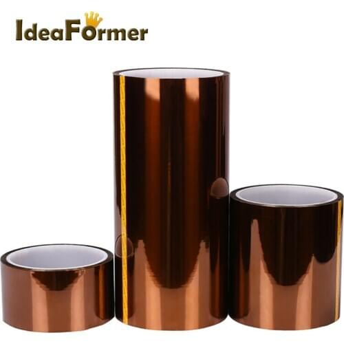 High Temperature Tape Heat Resistant Polyimide Tape 100/150/200mm Width*33m Length for 3D Printer Heating kit Protection Part