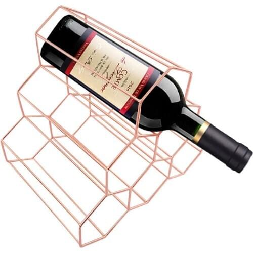 Creative Triangle 6 Bottle Wine Shelf Rack Organizer Storage Holder Home Kitchen Bar Decor
