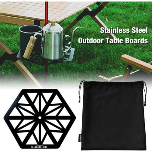 Outdoor Table Boards Single Side for Light Pole Stainless Steel Drink Food Coffee Goods Holder Tray Indoor Convenientable