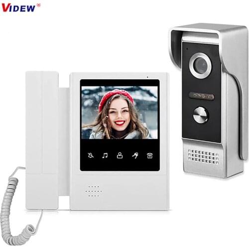 VIDEW Doorbell Intercom Camera Doorbell Video Door Phone with 4.3 Inch Screen IR Night Vision Door Entry System for Villa Home