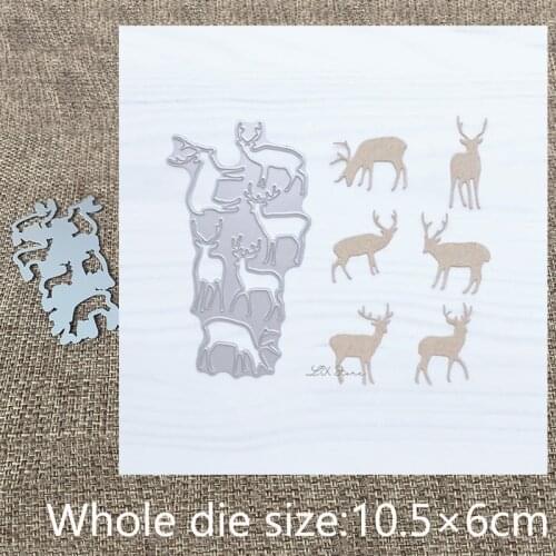 XLDesign Craft Metal Cutting Dies stencil mold christmas deers decoration scrapbook Album Paper Card Craft Embossing die cuts