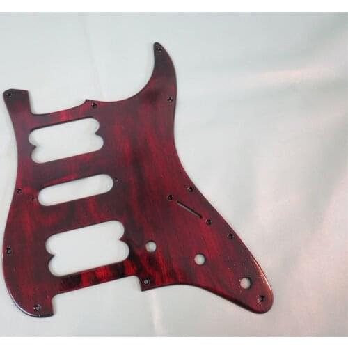 1PCS solid WOOD Ailanthus wood STRAT GUITAR HSH Pickguard #3688