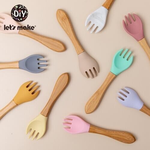 Lets Make 1PC Silicone Spoon Baby Feeding Tableware Free BPA Food Grade Baby Products Safe Feeding Accessories Spoon