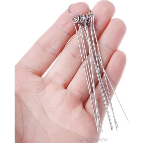 10pcs 0.6mm-1.3mm Guitar Nut Needle Files Nozzle Jet Gas Welding Tip Cleaner J25 21 Dropshipping