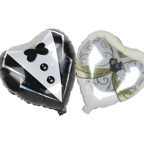 10pcs/lot Heart Bride Groom Aluminium Balloon Wedding Decorations Wedding Party Celebration Love Air Balloons Valentines Party