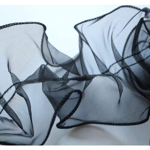 10cm*1yard Ruffle wave patches for clothing white black Trimmings for wedding dress DIY sewing accessories trim for tailor