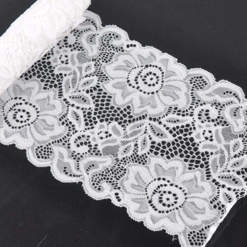 2yards Vintage Embroidered Lace Edge Trim Ribbon Wedding Applique DIY Sewing Craft 15cm wide cp1377