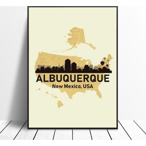 Albuquerque USA Art Poster Picture Modern Bedroom Living Room Decoration No Frame