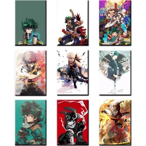 5d Diamond Painting Wall Art Handmade My Hero Academia Cross Stitch Anime Role Pictures Home Decor Full Square Drill Embroidery