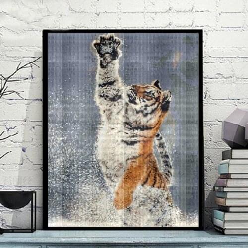 Tiger Beast Full Drill Painting Needlework Pattern Diamond Embroidery Craft Cross Stitch Christmas Home Decor