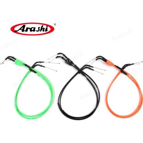 Arashi Motorcycle Brake Oil Accelerator Throttle Cables Lines Stainless Wires Rope for KAWASAKI Z1000 2007 2008 Z 1000 1 Pair