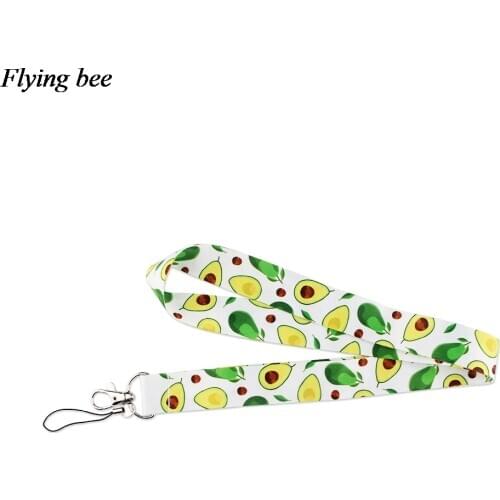 Flyingbee Fruit Avocado Keychain Cartoon Phone Lanyard Women Fashion Strap Neck Lanyards For ID Card Phone Keys X1000