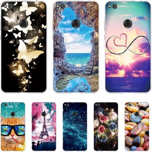 Funda For Huawei P8 Lite 2017 Cover Soft Silicone Case For Huawei P9 Lite 2017 Cases For Huawei Honor 8 Lite Cartoon Phone Coque