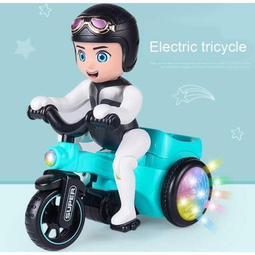 Childrens Electric Tricycle Toy Music Lighting Three-Wheeled Motorcycle Musical Lighting Childrens Electric Toy Car