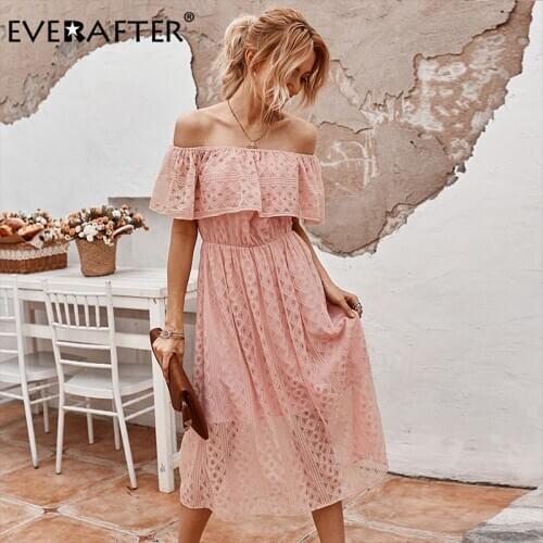 EVERAFTER Off-the-shoulder Summer Dresses