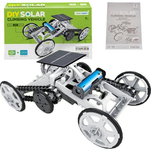 DIY STEM Toys Solar Energy Hybrid Car Model Assembled Kit Children Science Technology Educational Toy Kids Fun Car Toy Kids Gift