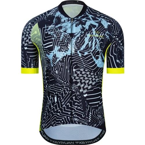 2021 Keyiyuan Maillot Ciclismo Hombre MTB Jersey Team Cycling Shirts Short Sleeve Bike Wear Summer Bicycle Clothing