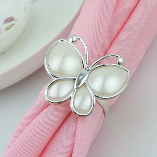 50pcs Butterfly Napkin Ring Wedding Supplies Serviette Table Decoration Accessories Banquet Dinner Decor ZA6757