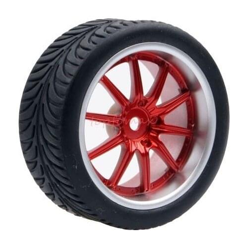 New 4PCS Rubber RC Racing Tires Car On Road Wheel Rim Fit For HSP HPI 9087 ALL 1/10 HSP 94123/94122/94103/D4/D3