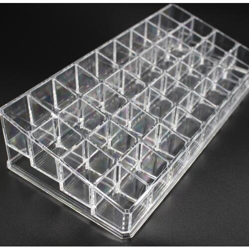 36 Grid Lipstick Holder Organizer Cosmetics Box Acrylic Makeup Storage Brush Holder Nail Polish Organizer