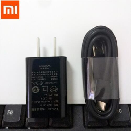 Original XIAOMI Charger For Redmi Note5 4X 4 3 2 1 2A 4A MI 2S MI3 MI4 SmartPhone 5V/2A Wall Charge Adapter Micro USB Data Cable