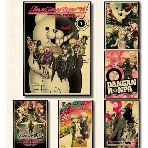 Anime Gmae Poster Danganronpa Kraft Paper Retro Posters Painting Wall Poster Modern Art Poster For Kids Room/Bar Decor