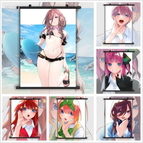 Anime Posters The Quintessential Quintuplets Nanako Ichika Nino Miku Yotsuba Itsuki Canvas Painting Wall Art Picture Home Decor