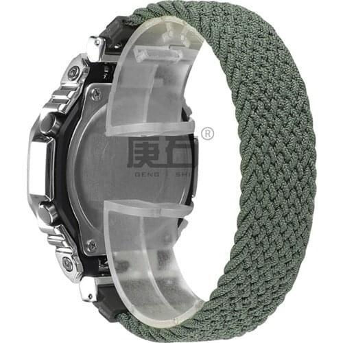 Braided Solo Nylon WatchBand Strap For GM-6900 GBA-800- GBD-800 GMA-B800