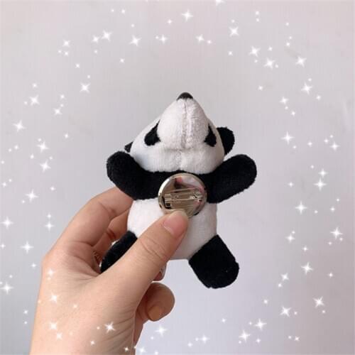 Lovers Gift Panda 9CM DOLL , Cotton Stuffed Animal - Brooch Decoration Plush Toy