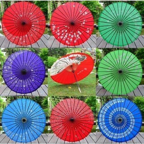 Poetic Exst New long-straight traditional Japanese vintage craft umbrellas Wedding decoration paper parasols lin2948