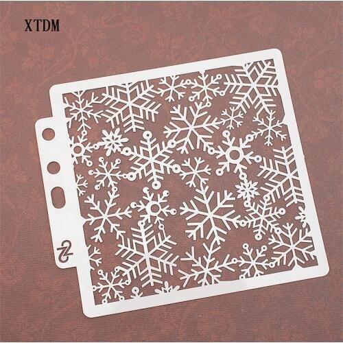 Snowflake shield DIY cake scrapbook stencils hollow Embellishments printing lace ruler Valentines Day