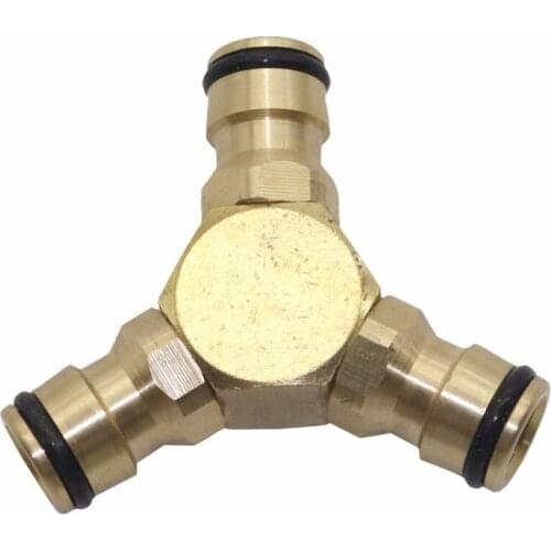 1/2" Quick Fit Divisor Frost Resistant Y Type Garden Hose Connector connections to a water pipe water hose connector
