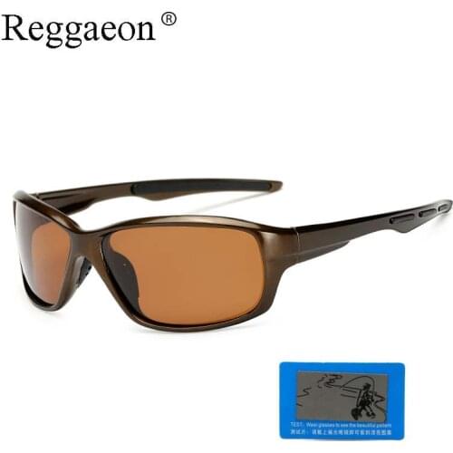Reggaeon Brand Sunglasses Polarized men 2020 uv400 Travel Brand Designer Women Glasses sports Goggles anti-glare driver brown